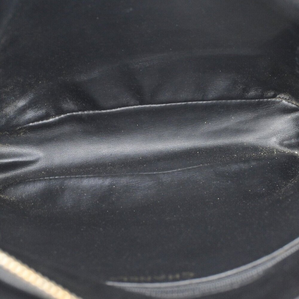 CHANEL CC Logo Matelasse Chain Shoulder Tote Bag Leather Black - Picture 10 of 14